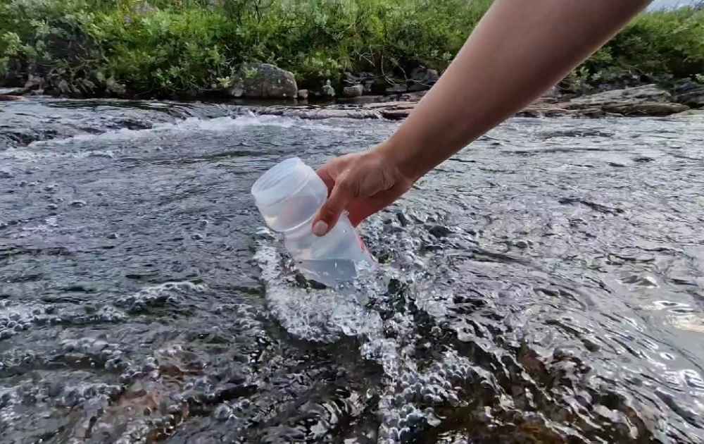 drick mycket vatten när du vandrar i värme