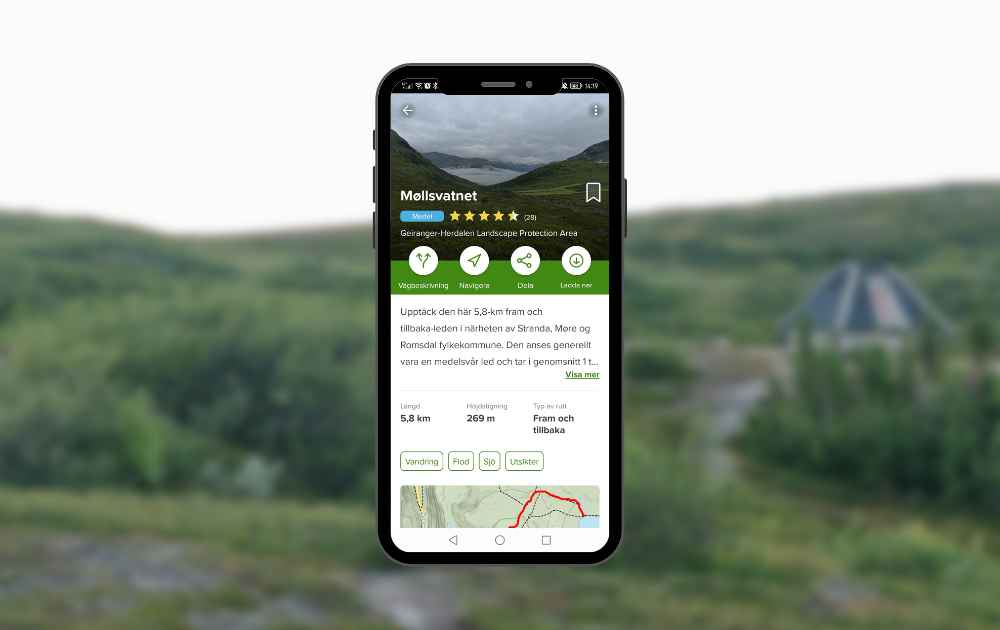 app med vandringsleder i världen